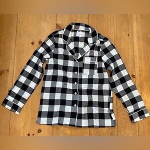 Lands' End Black and White 100% cotton Pajama Set, New without tags